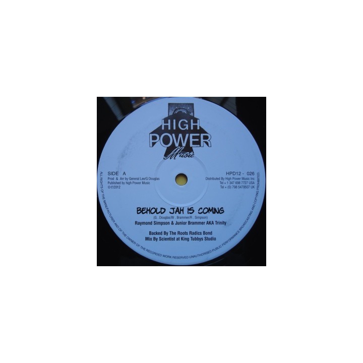 Raymond Simpson & Junior Brammer - Behold Jah is Coming 12''