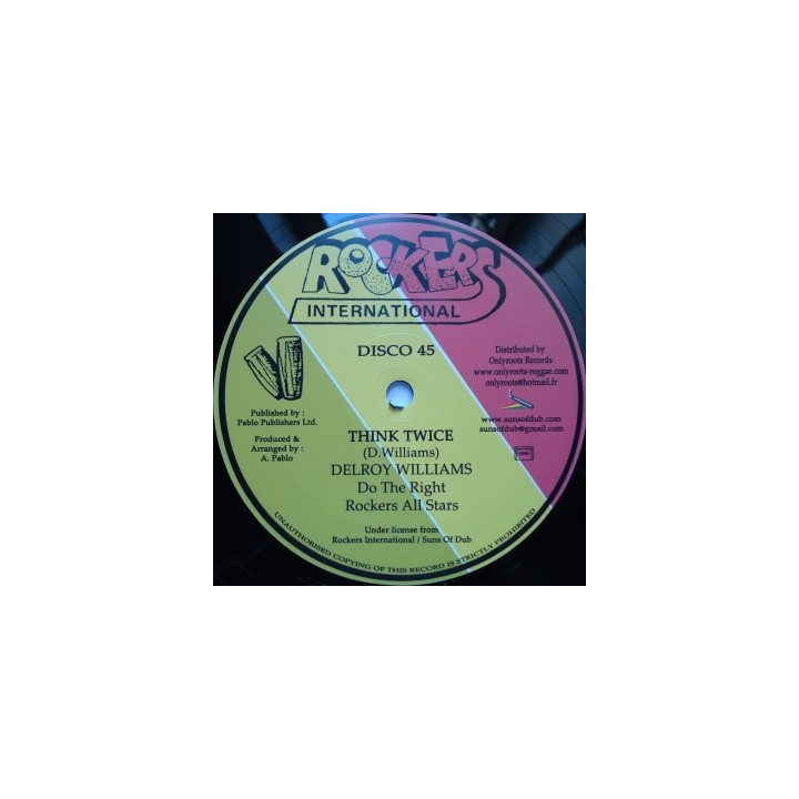 Delroy Williams - Think Twice 12''