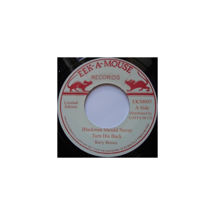 Barry Brown - Black Man Should Never Turn his Back 7''