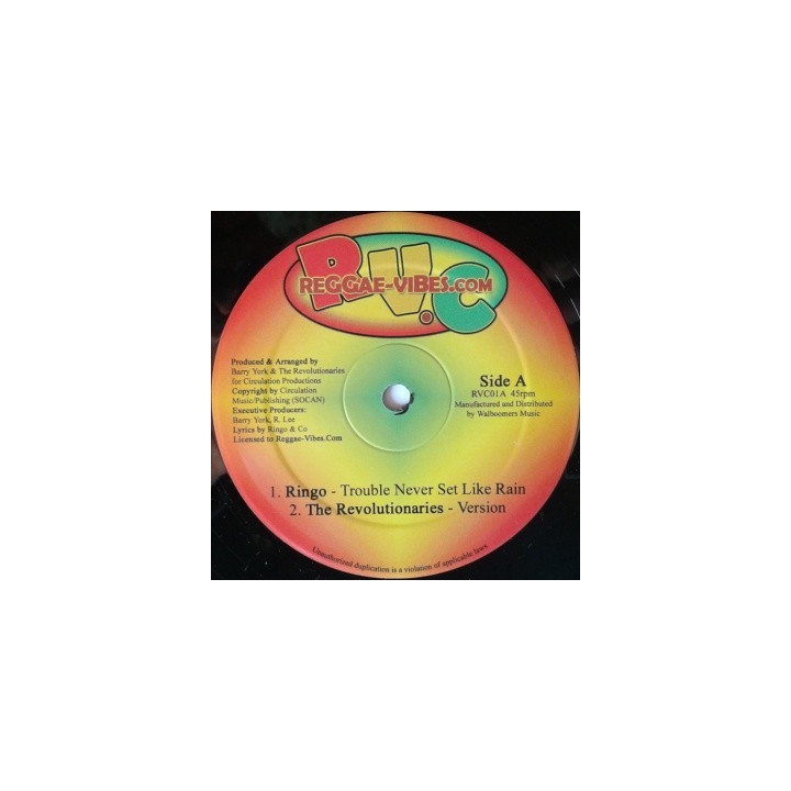 Ringo - Trouble Never Set Like Rain 12''