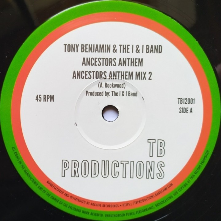 Tony Benjamin & The I & I Band - Ancestors Anthem 12"