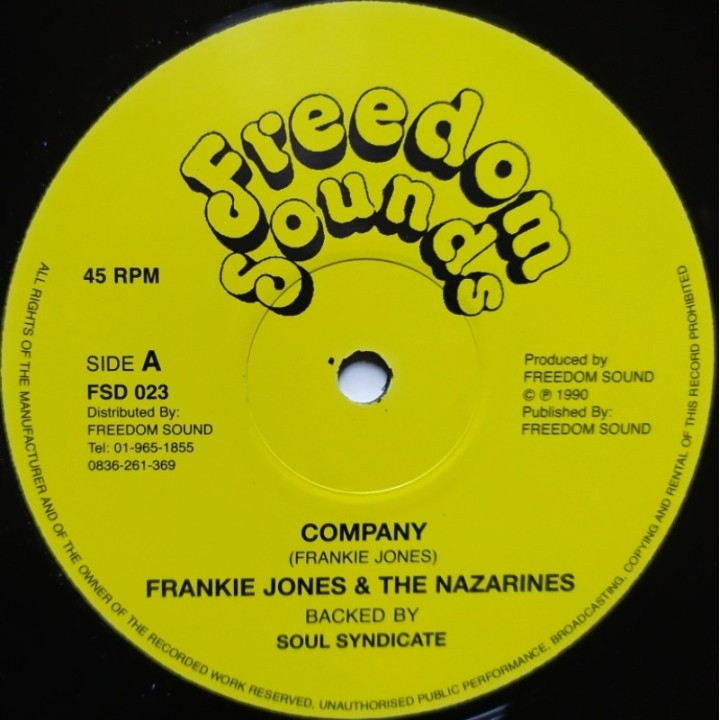 Frankie Jones & The Nazarines - Company 12"