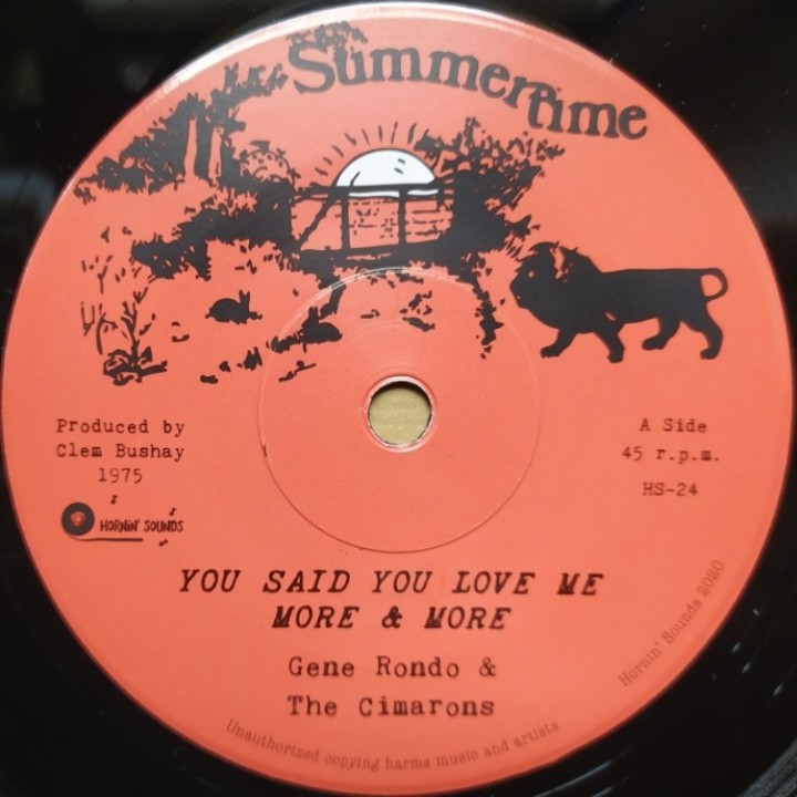 Gene Rondo & The Cimarons - You Said You Love Me More & More 7"