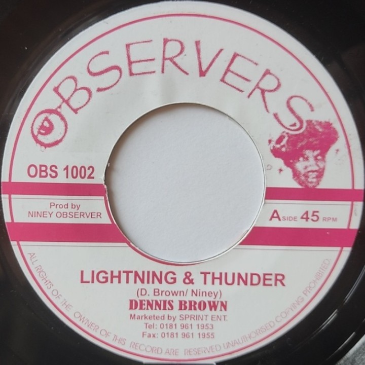 Dennis Brown - Lightning & Thunder 7"