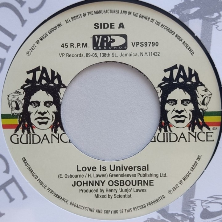 Johnny Osbourne - Love Is Universal 7"