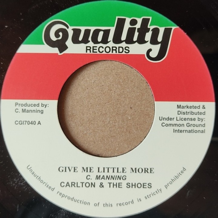 Carlton And The Shoes – Give Me Little More 7"