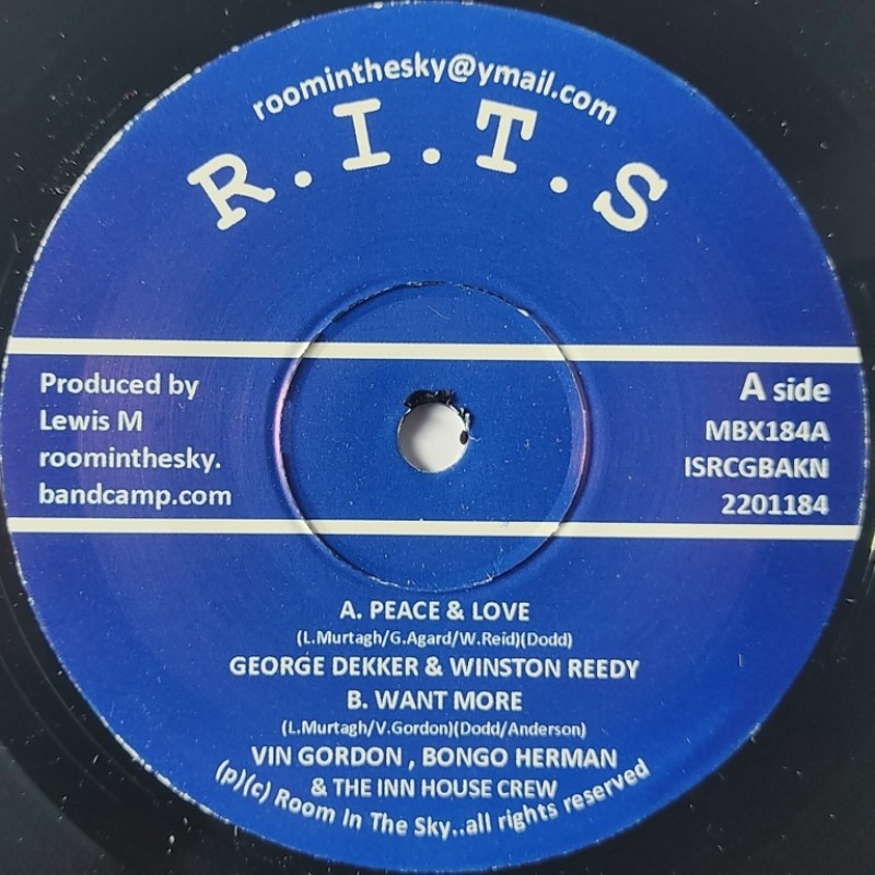 George Dekker & Winston Reedy – Peace & Love 7"