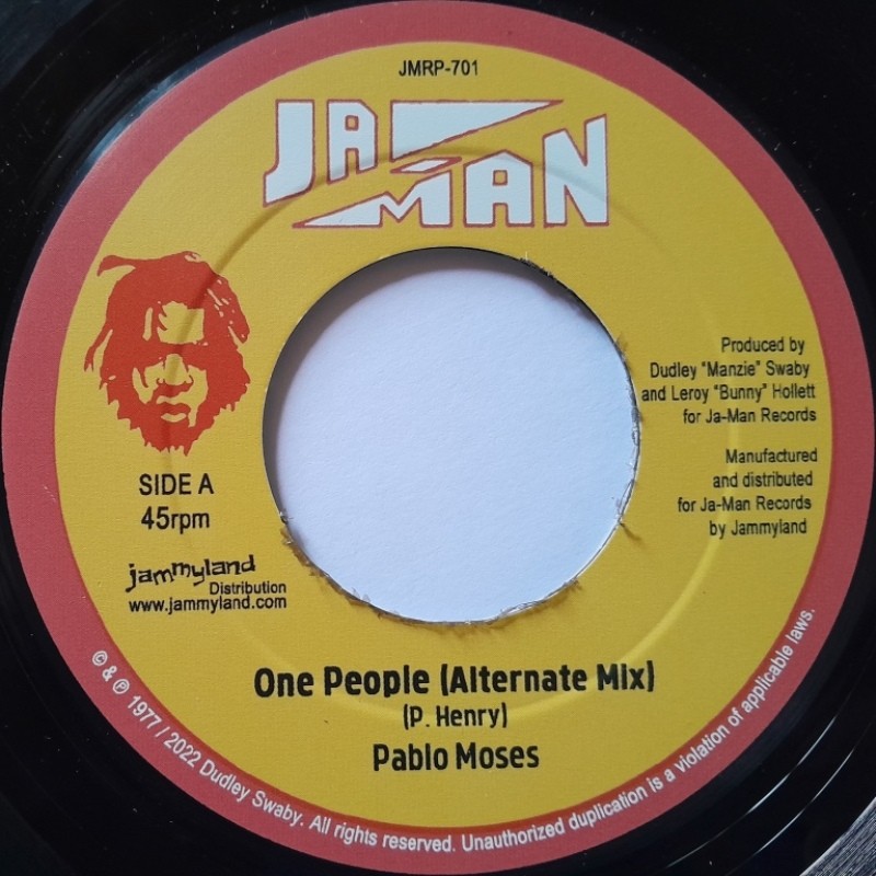 Pablo Moses - One People (Alt Mix) 7"