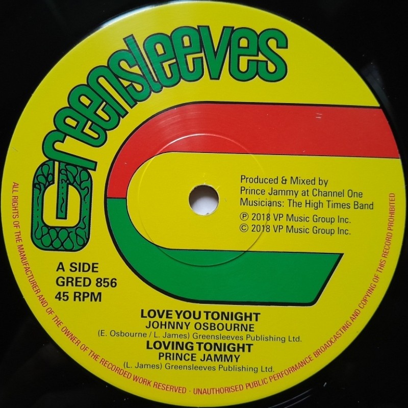 Johnny Osbourne - Love You Tonight / Purify Your Heart 12"