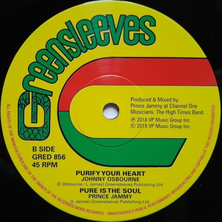 Johnny Osbourne - Love You Tonight / Purify Your Heart 12"