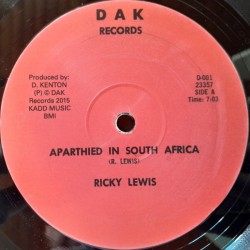 Ricky Lewis - Apartheid in South Africa 12''