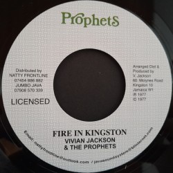 Vivian Jackson & The Prophets - Fire In Kingston 7"