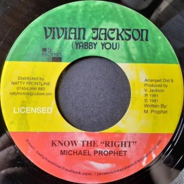 Michael Prophet - Know The Right 7"