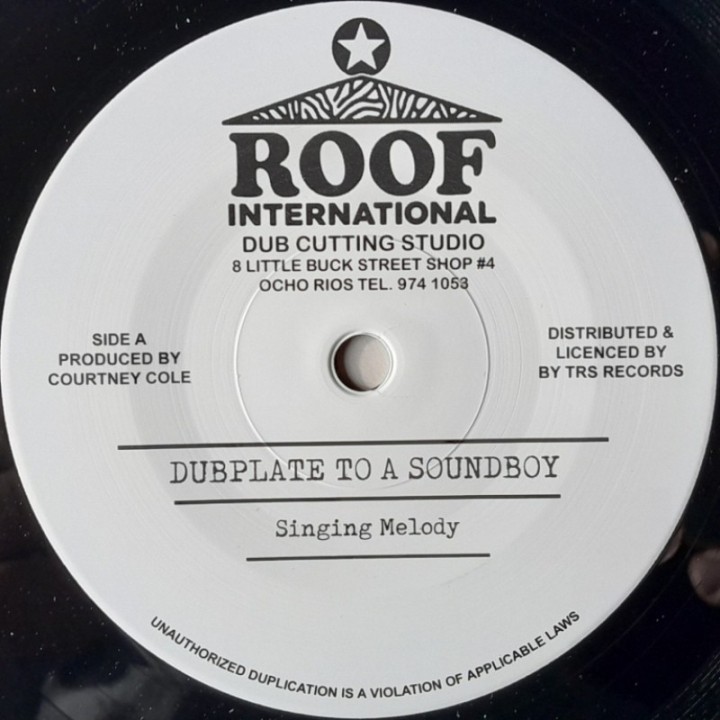Singing Melody - Dubplate To A Soundboy 7"