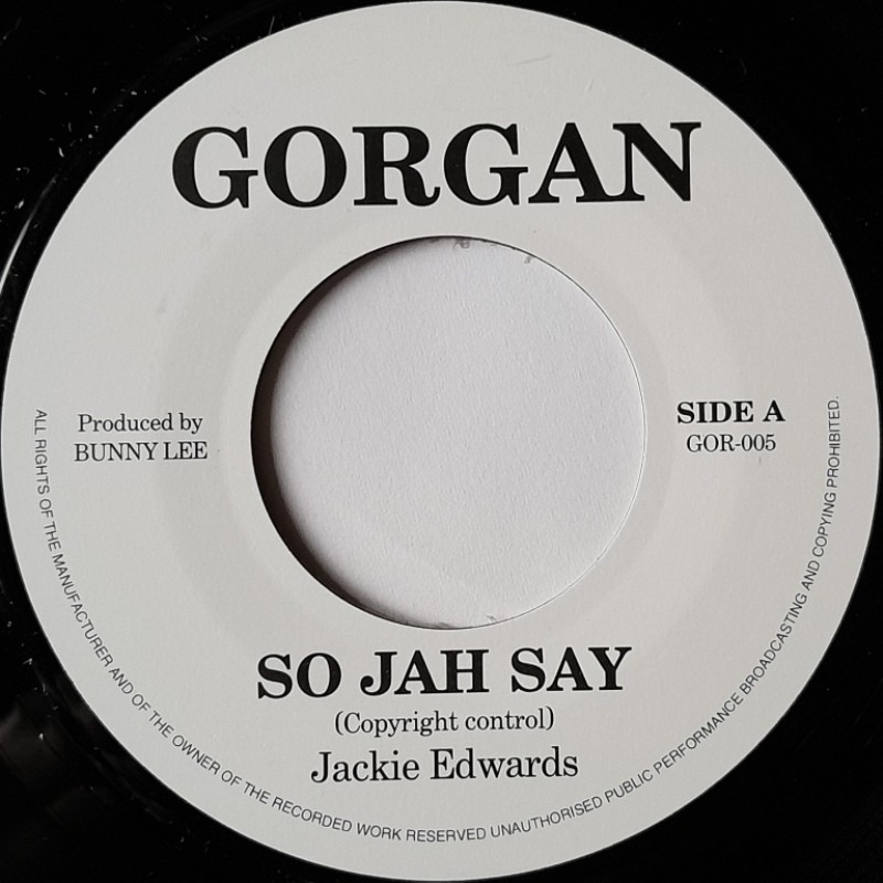 Jackie Edwards - So Jah Say 7"