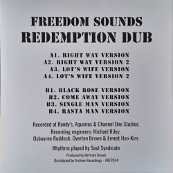 Freedom Sounds' Redemption Dub LP