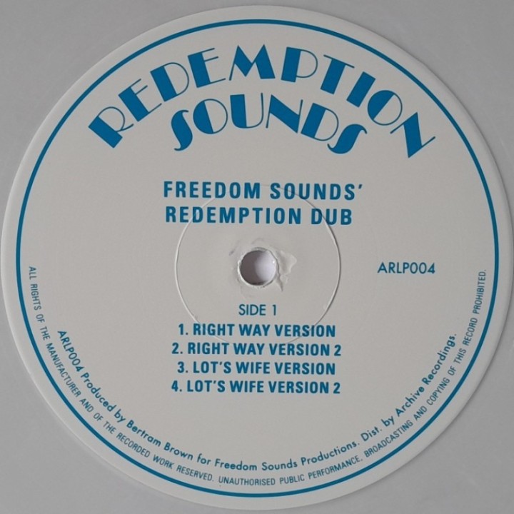 Freedom Sounds' Redemption Dub LP