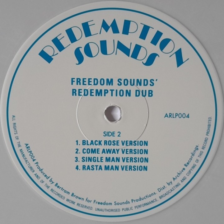 Freedom Sounds' Redemption Dub LP