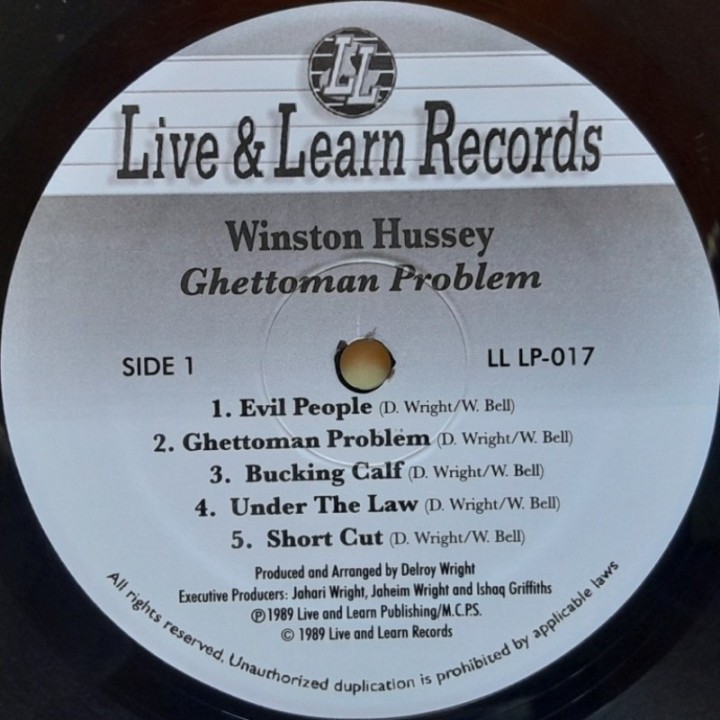 Winston Hussey - Ghettoman Problem LP
