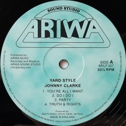 Johnny Clarke - Yard Style LP