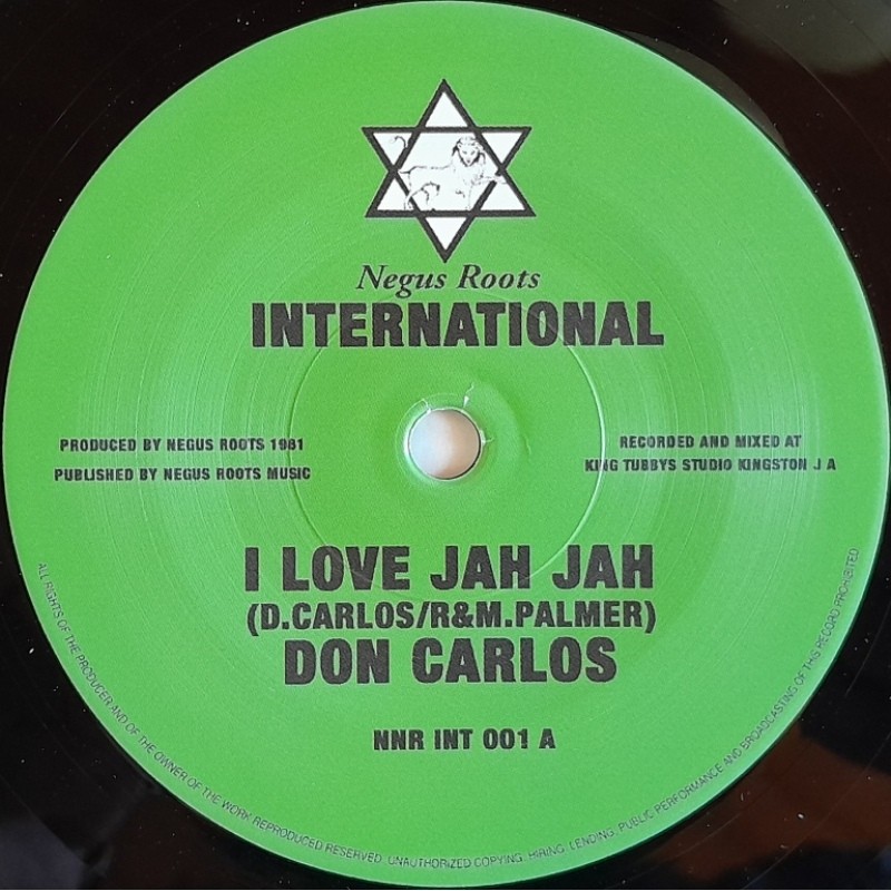 Don Carlos - I Love Jah Jah 7"