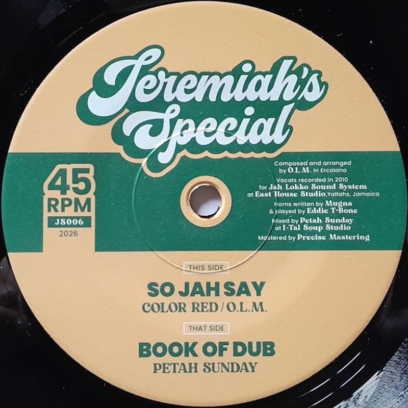 Color Red - So Jah Say 7"